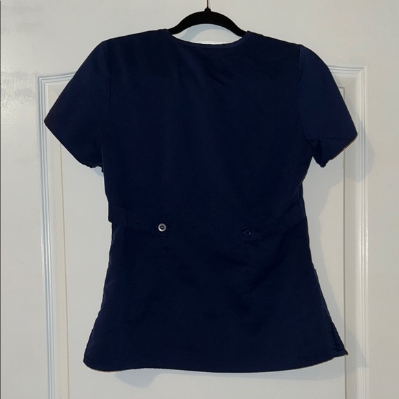 Grey's Anatomy Women’s Dark Blue Scrub Top Size Small - Picture 2 of 10